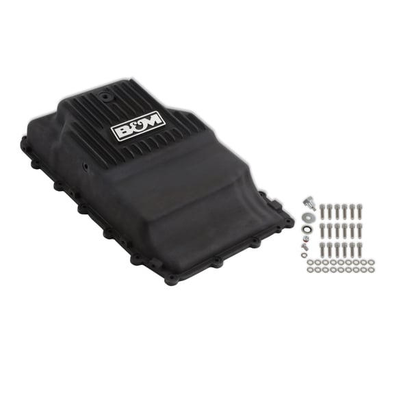 B&M CAST TRANS PAN. 17-20 FORD 10R80. BLACK - 0