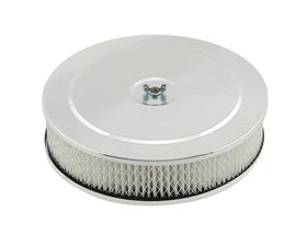 Mr. Gasket Air Cleaner - 9 Inch Diameter x 2-3/4 Inch Tall - Chrome