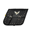 Willie & Max Universal Studded Series Compact Slant Saddlebags (12 in L x 9.5 in W x 5.5 in H)-Black-1