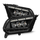 AlphaRex 10-12 Ford Mustang NOVA-Series LED Projector Headlights Blk w/Activ Light & Seq.Sig /SB DRL-1