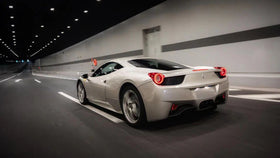 AlphaRex 10-15 Ferrari 458 NOVA-Series Prismatic LED Tail Lights Red Clear - 0