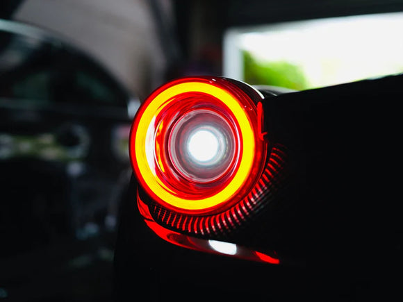 AlphaRex 10-15 Ferrari 458 NOVA-Series Prismatic LED Tail Lights Red Smoke