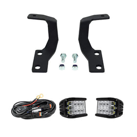 Cali Raised 10-22 Lexus GX 460 Low Profile LED Ditch Light Brackets Kit - Led Pods/No Switch