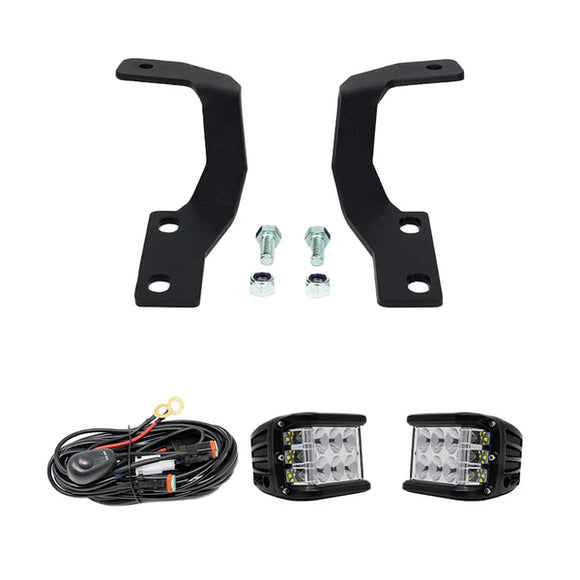 Cali Raised 10-22 Lexus GX 460 Low Profile LED Ditch Light Brackets Kit - Led Pods/No Switch