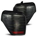 AlphaRex 10-21 Toyota 4Runner LUXX LED Taillights Alpha Blk w/Activ Light/Seq Signal-1