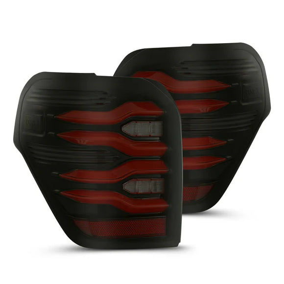 AlphaRex 10-21 Toyota 4Runner LUXX LED Taillights Blk/Red w/Activ Light/Seq Signal