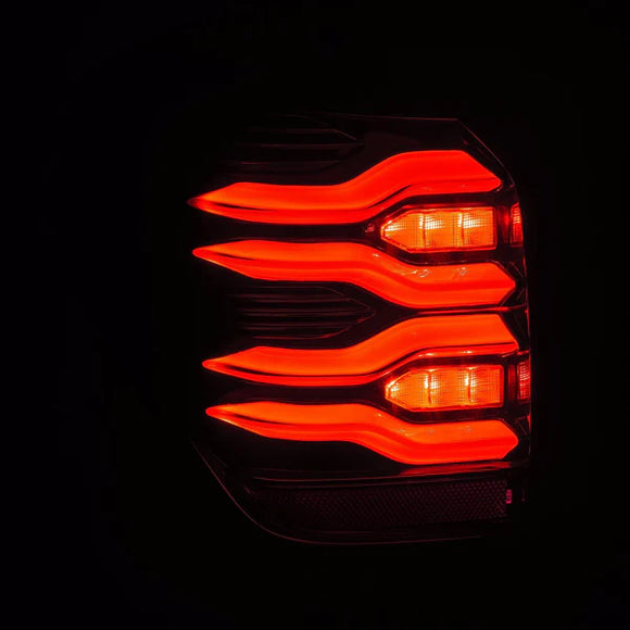 AlphaRex 10-21 Toyota 4Runner LUXX LED Taillights Blk/Red w/Activ Light/Seq Signal