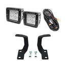 Cali Raised 10-24 Toyota 4Runner Low Profile Led Ditch Light Brackets Kit - Brackets W/ 3X2 18W Led-1