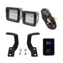 Cali Raised 10-24 Toyota 4Runner Low Profile Led Ditch Light Brackets Kit - Brackets W/ 3X2 18W Led-1