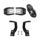 Cali Raised 10-24 Toyota 4Runner Low Profile Led Ditch Light Brackets Kit - Brackets W/ 27W Side Pro-1