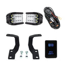 Cali Raised 10-24 Toyota 4Runner Low Profile Led Ditch Light Brackets Kit - Brackets W/ 27W Side Pro-1
