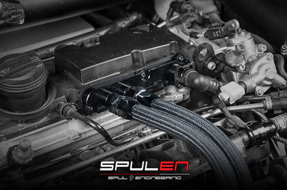 Spulen 2.0T FSI Billet Spherical Catch Can Kit- Black