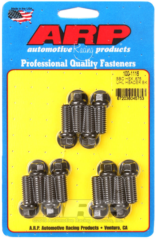 SBC HEX .875 UHL HEADER BK