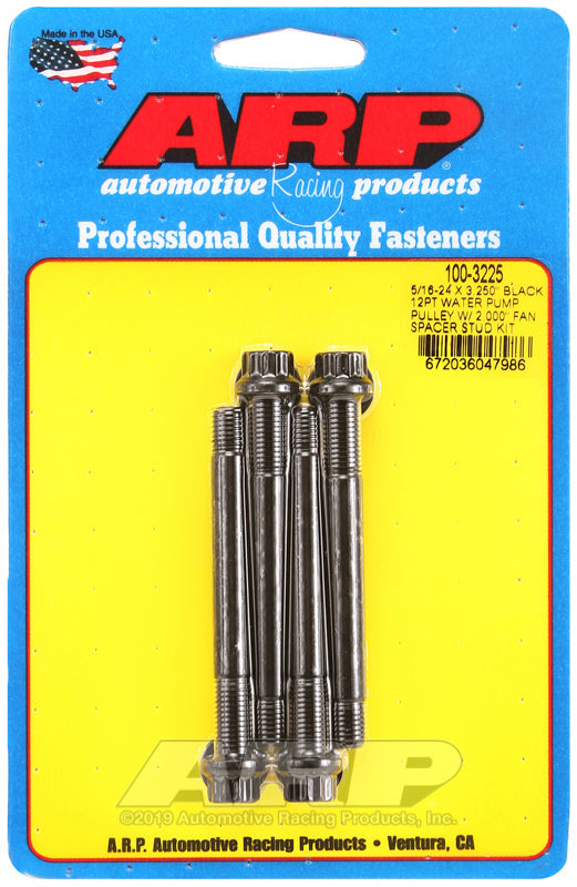 5/16-24 X 3.250"" BLACK 12PT WA