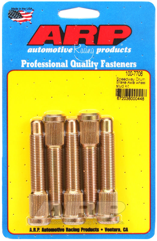 ARP Speedway Pro 1/2in-20 2.97in Length .568 Knurl Disc Brake Wheel Stud Kit