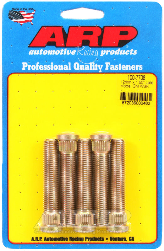 ARP Late Model GM M12x1.50inch Wheel Studs Kit (5 Studs/One Wheel)