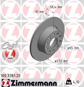 VW Disc Brake Rotor - Zimmermann Z Coat 5QN615601A
