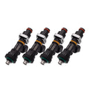 BLOX Racing Eco-Fi Street Injectors 1000cc/min w/1in Adapter Honda B/D/H Series (Set of 4)-1