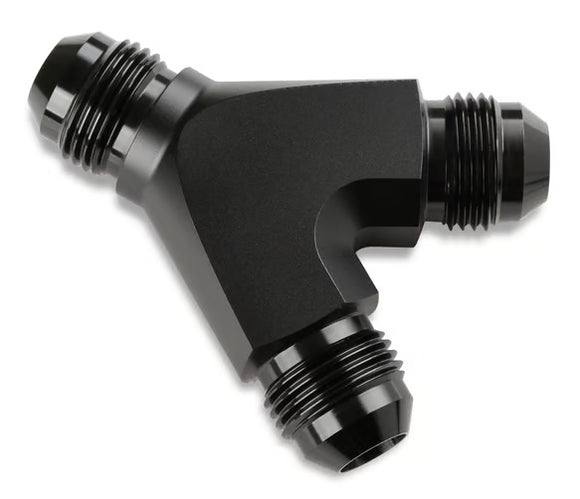 Mr. Gasket Y Adapter -8 AN -8 AN -8 AN Black