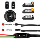 XK Glow ATV UTV Pro DOT Street Legal Conversion Signal/ Horn Kit- 2 White 6 Red 6 Amber Pods-1