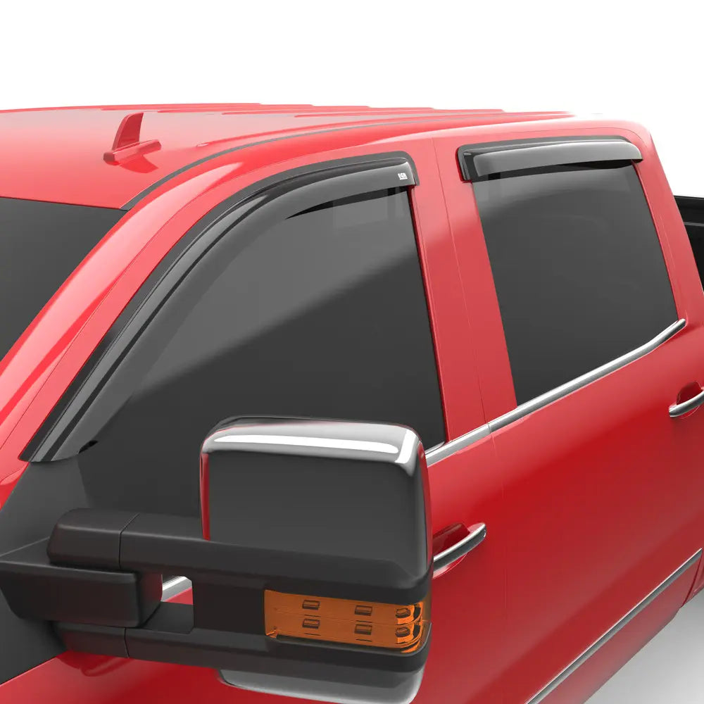 EGR 14+ Chev Silverado Crew Cab Tape-On Window Visors - Set of 4 (641771) - 0