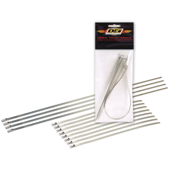 DEI Stainless Steel Locking Tie Eight 8in and Four 14in per pack