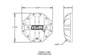 B&M DIFF COVER. CHRYSLER 9.25 CAST ALUM. - 0