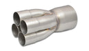Vibrant 4-1 SS Merge Collectors (2in Inlet Slipover ID 3-1/2in Merge Outlet OD) - Sold Individually-1