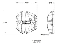 B&M DIFF COVER.DANA 60/70 CAST ALUM. - 0