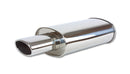 Muffler TURBO Oval 4.5" x 3" Oval Angle Cut Tip - 3" Inlet I.D.-1