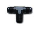 Vibrant -4AN x 1/8in NPT Flare to Pipe Tee Adapter Fitting - Aluminum-1
