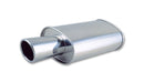 Vibrant StreetPower Oval Muffler with 4in Round Tip Angle Cut Rolled Edge - 2.5in inlet I.D.-1