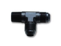 '-16AN x 1"NPT Flare to Pipe on Run Tee Adapter Fitting - Aluminum