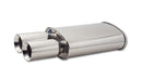 Vibrant StreetPower Turbo Oval Muff w/ Dual 3.5in Round Tips Straight Cut Bev Edge 3in inlet I.D.-1