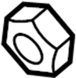 Hex nut with flange 07119907135