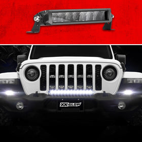 XK Glow Razor Light Bar Auxiliary High Beam Driving No Wire & Switch 10in