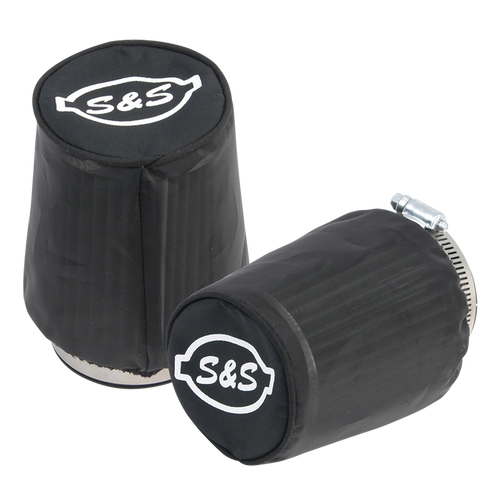 S&S Cycle Air Filter Cover For Tapered S&S Tuned Induction Filters - Black Nylon - 2 Pack