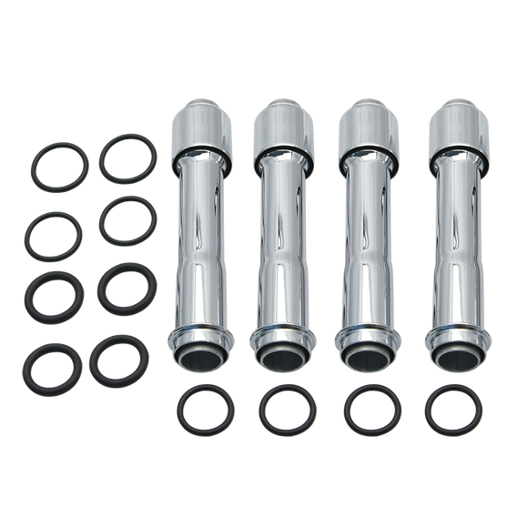 S&S Cycle 2017+ M8 Models Pushrod Cover Kit - Chrome