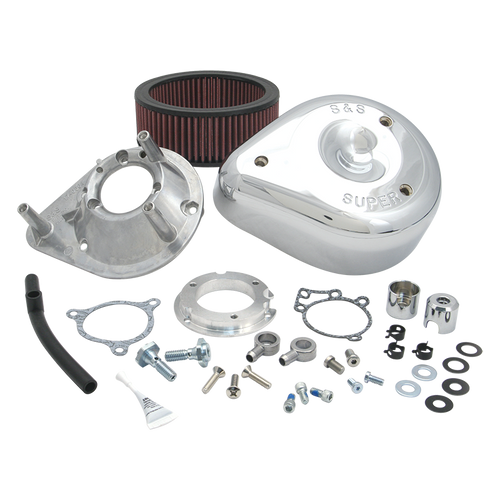 S&S Cycle 08-17 Tri-Glide/CVO Stock-Bore Throttle By Wire Models Teardrop Air Cleaner Kit - Chrome