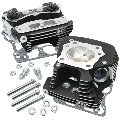 S&S Cycle 08-16 Touring Super Stock 89cc Cylinder Head Kit - Wrinkle Black