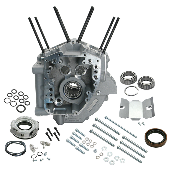 S&S Cycle 99-06 BT 4-18in Bore Crankcase - Silver