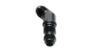 Vibrant -16AN Bulkhead Adapter 45 Deg Elbow Fitting - Anodized Black-1