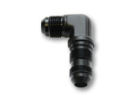 Vibrant -12AN Bulkhead Adapter 90 Degree Elbow Fitting - Anodized Black Only