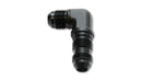 Vibrant -16AN Bulkhead Adapter 90 Deg Elbow Fitting - Anodized Black-1