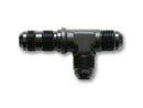 Vibrant -4AN Bulkhead Adapter Tee on Run Fittings - Anodized Black Only-1