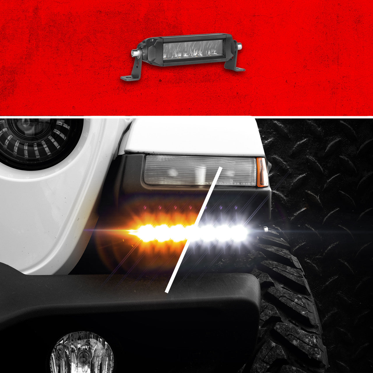 XK Glow Razor Light Bar Fog + Strobe Kit 6in