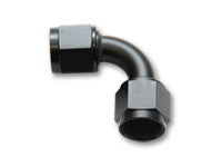 Vibrant -4AN Female 90 Degree Union Adapter (AN to AN) - Anodized Black Only