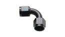 Vibrant -16AN Female 90 Degree Union Adapter (AN to AN) - Anodized Black Only-1