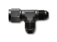 Vibrant -4AN Tee Fitting with Female -4AN Swivel