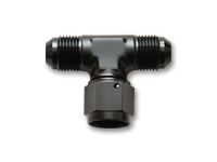 Vibrant -12AN Tee Fitting with Female -12AN Swivel On Side